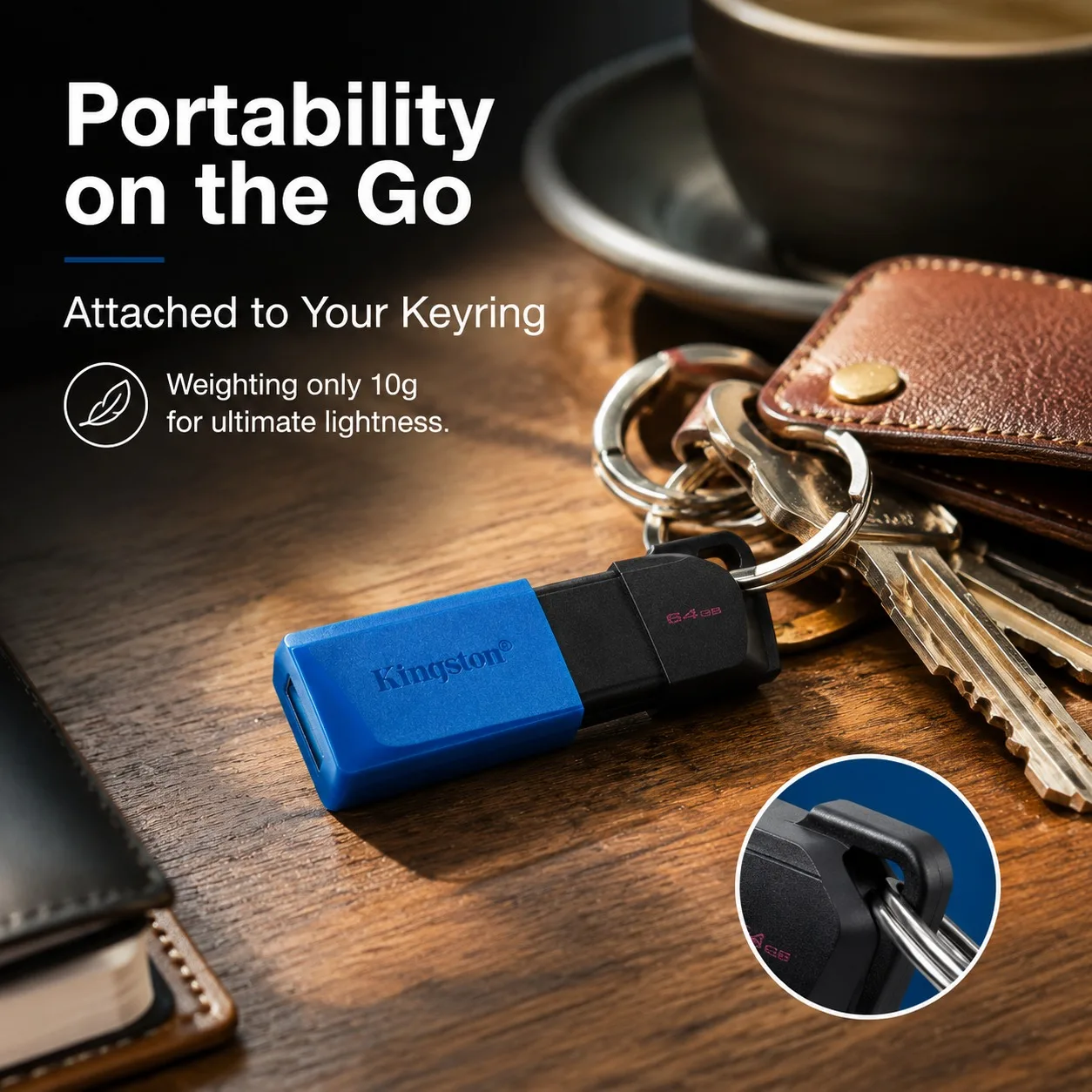 Фото USB-накопитель Kingston DTXM 3.2: флешка, флеш-диск, портативное хранилище, компьютерные аксессуары №4