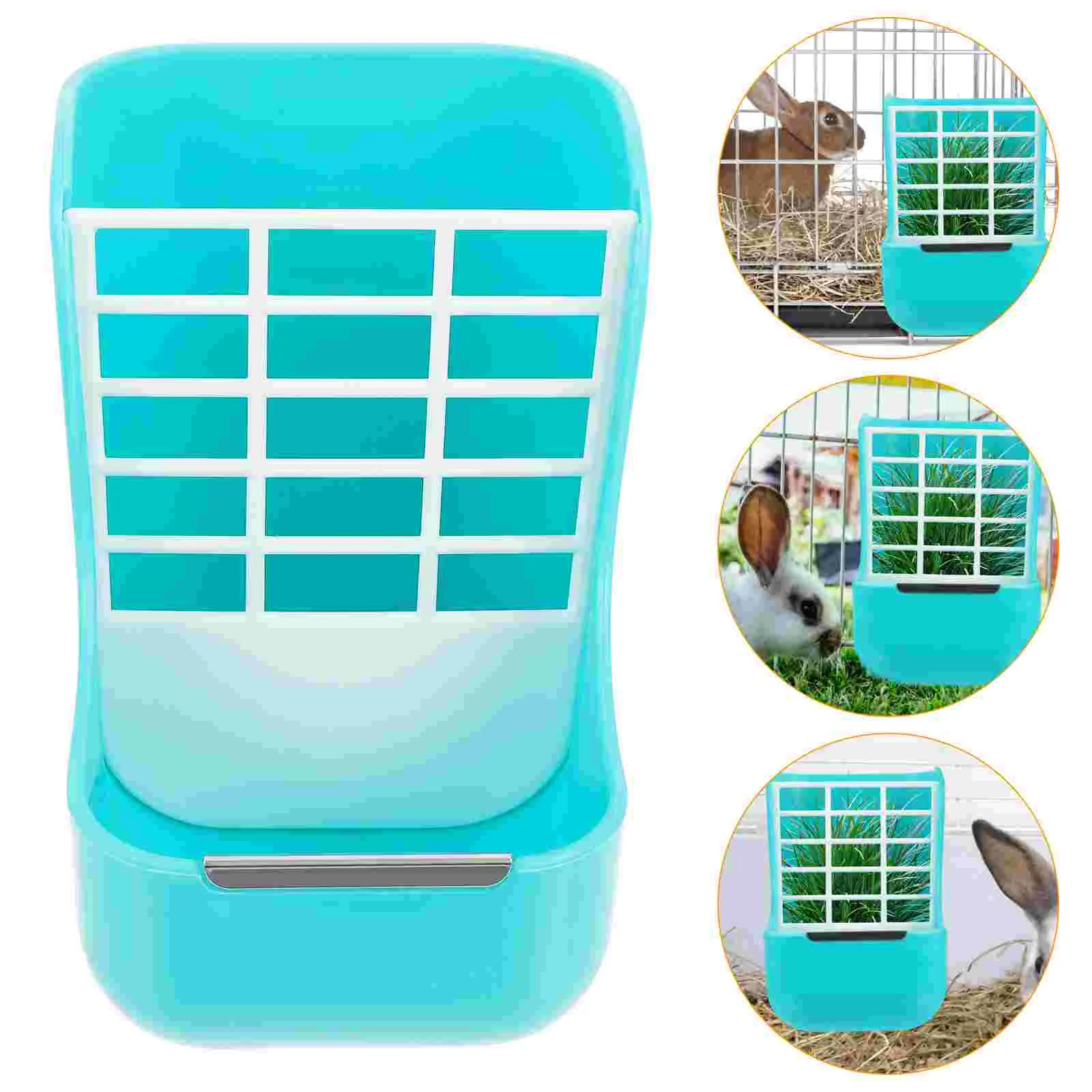 

Hamster Rabbit Grass Stand Small Containers Hay Feeder Standing Rack Plastic Holder