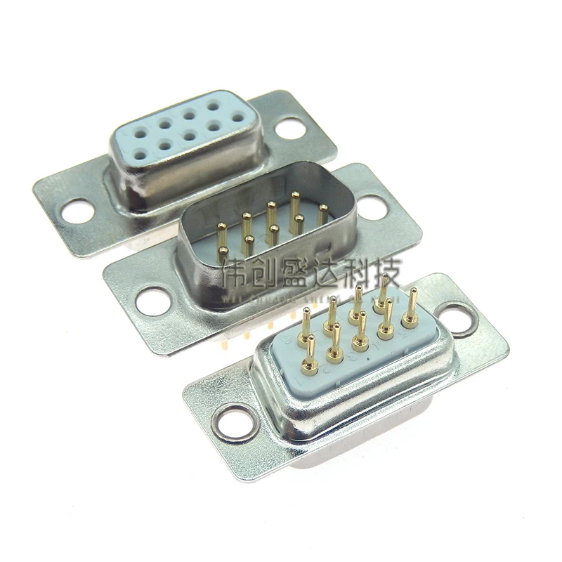 1 шт. D-SUB позолоченный 3u DB9 DIP 9-контактный круглый прямой разъем для печатной платы