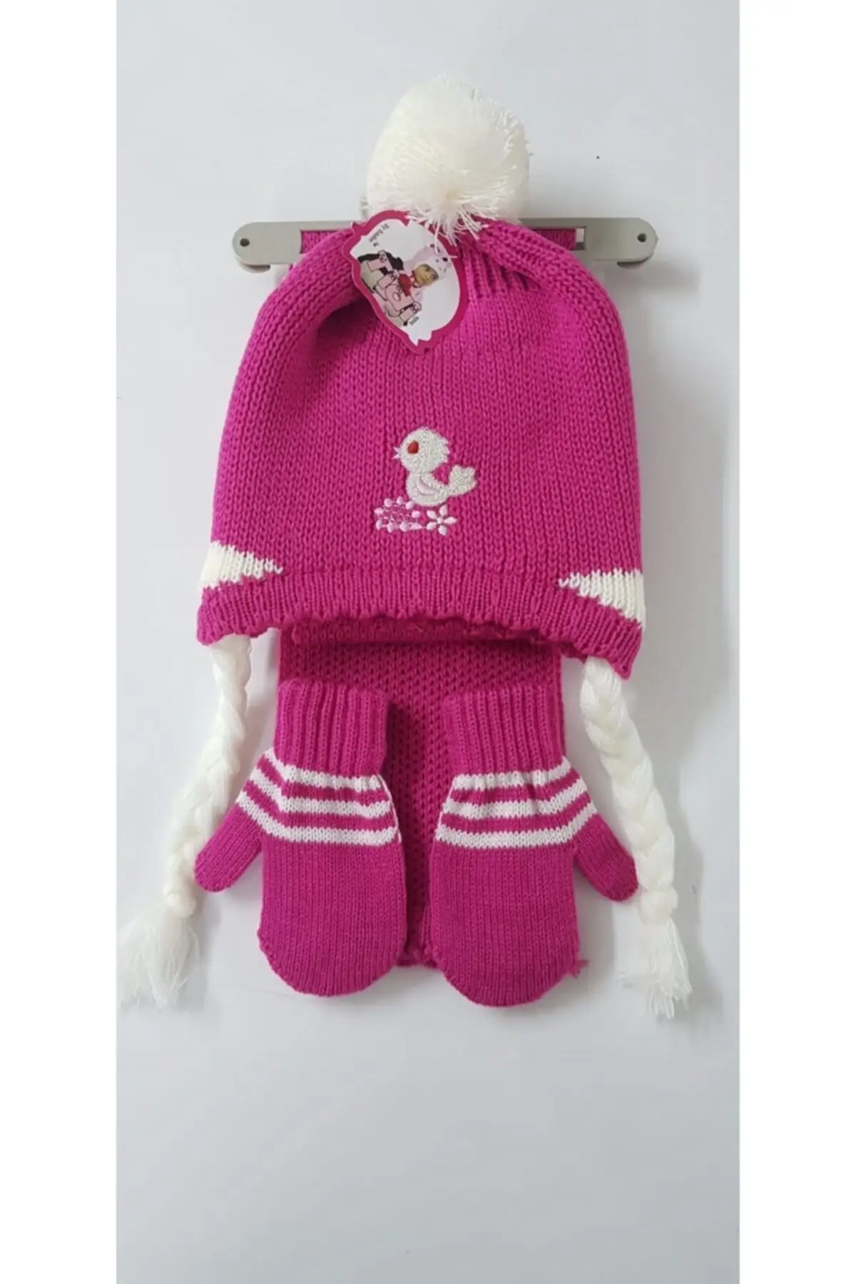 

Комплект из шарфа, шапки и перчаток, детский шарф для девочек, берет и перчатки, 3 шт.