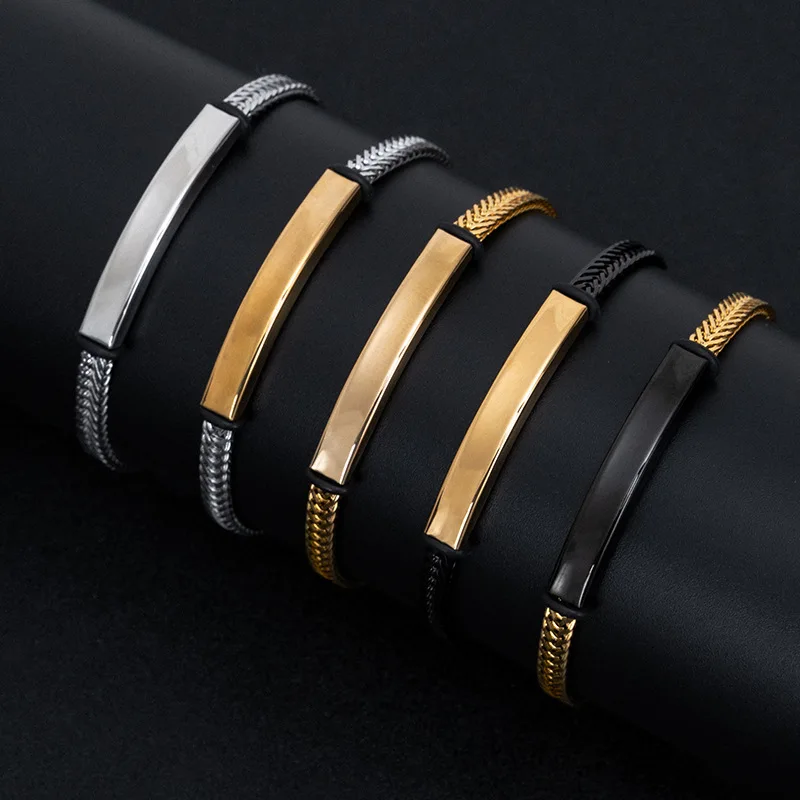 

New Arrival Punk Men Bracelet Stainless Steel Magnetic Clasp Wrapping Bangles Man Jewelry Wholesale Dropshipping
