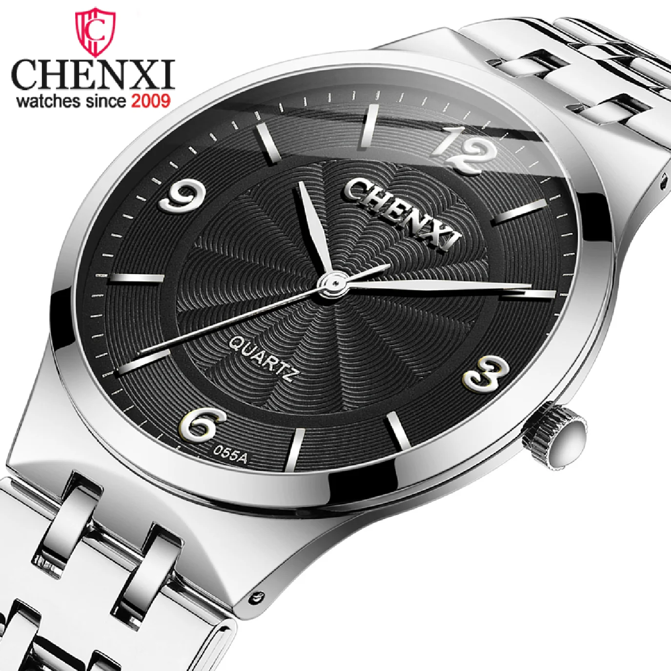 

CHENXI Top Luxury Brand Watch for Men Women Fashion Ultra Thin Stainless Steel Waterproof Watch Men Analog Quartz Wristwatch