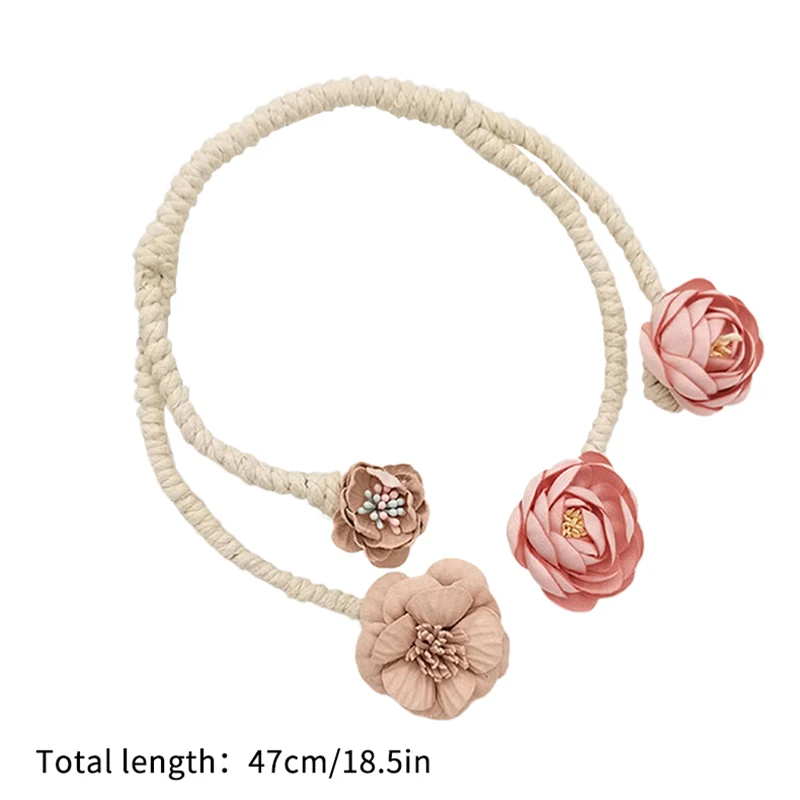 Современный креативный занавес ручной работы с цветком и веткой