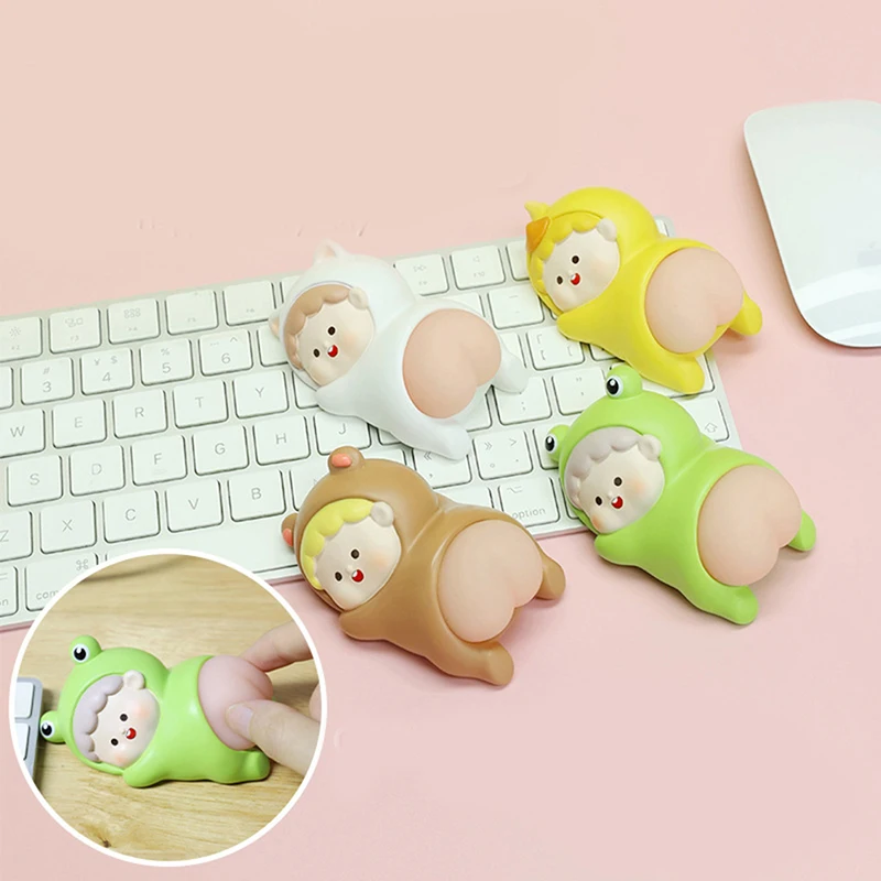 

Cute Soft Butt Jun Desktop Ornaments Toy Office Decompression Toys Good Pinch Soft Bump Butt Doll Cute Cartoon Gift Home Decor
