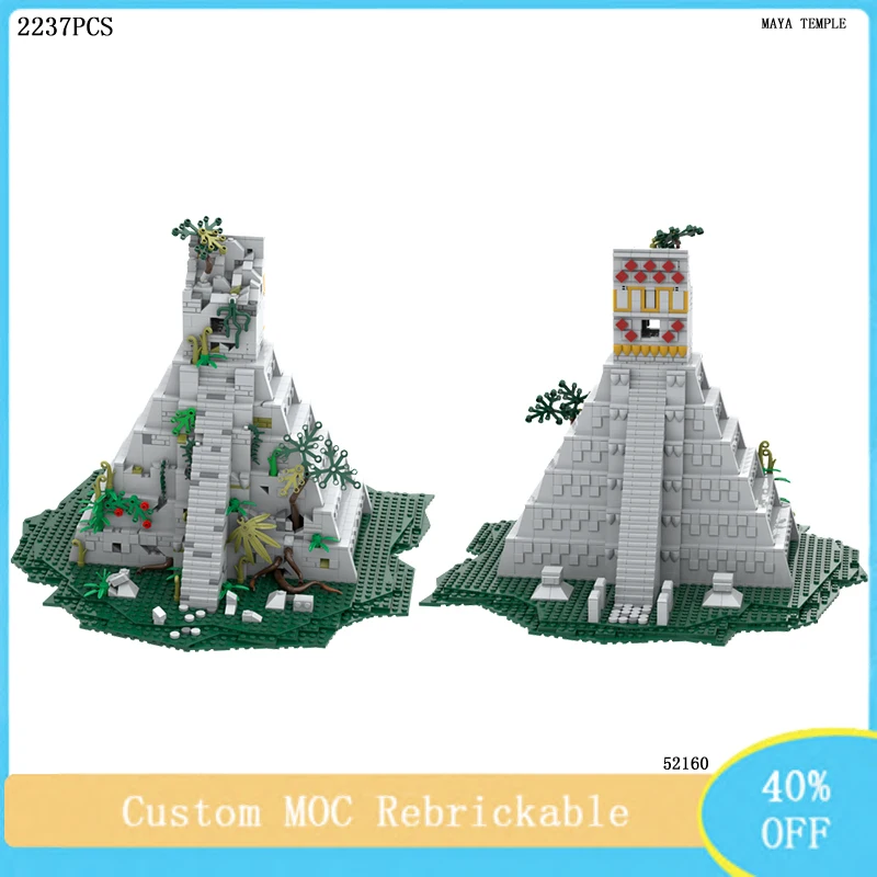 

Historical Famous Building Series Custom MOC Maya Temple Building Block Model DIY Children's Toys Birthday Christmas Gift