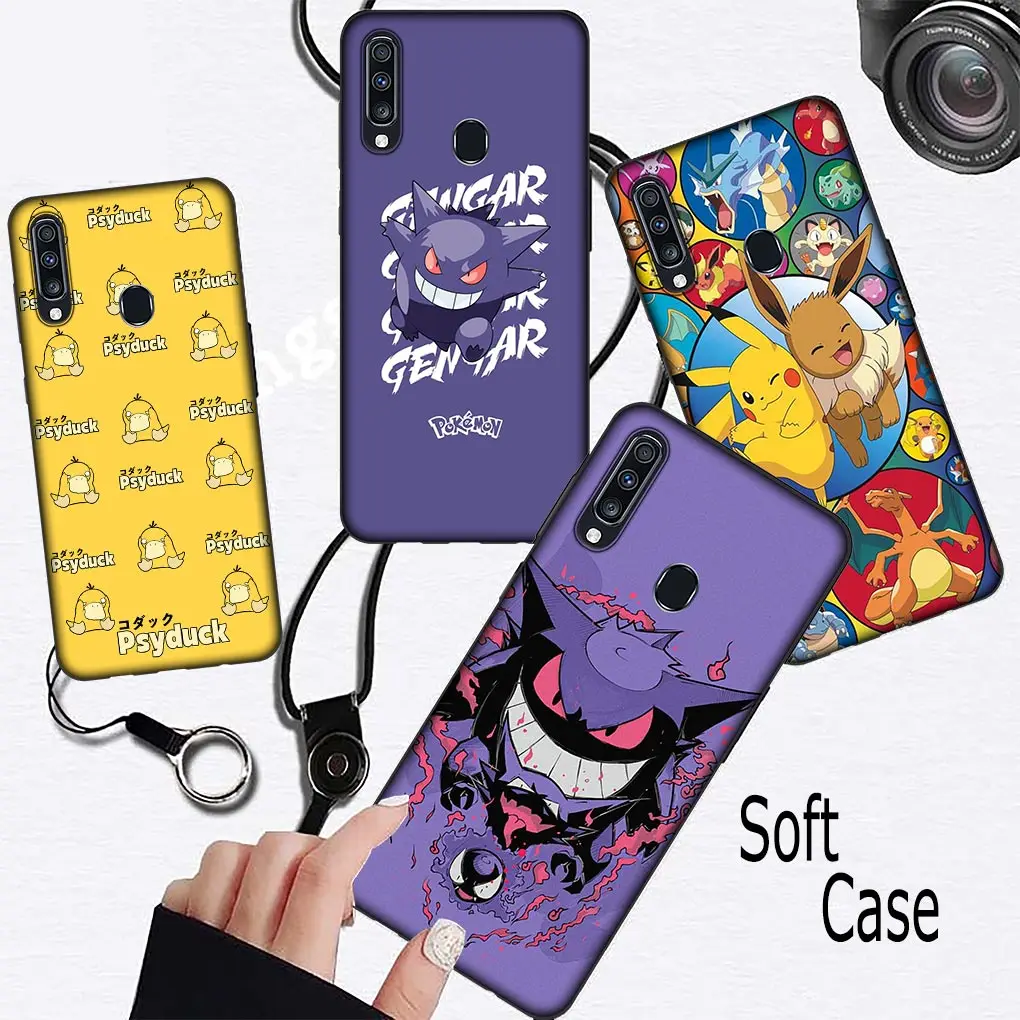 Pokemon GO Gengar Pikachu Psyduck Phone Cover for Samsung Galaxy S21 S20 Fe S23 S22 Ultra S8 Plus A12 A13 A21S A71 Soft Case