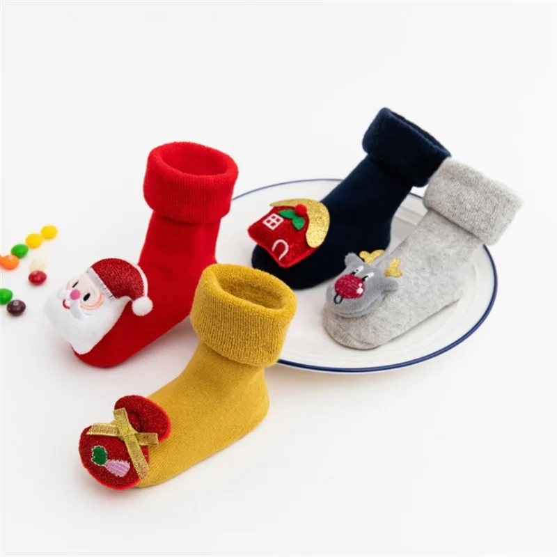 

Cartoon Newborn Baby Socks Toddler Girl Cotton Cute Socks Warm Winter Warm Floor Socks for Children Baby Girls Boy Infant