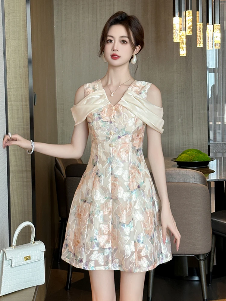 Женское платье в стиле Френч на день рождения милое элегантное короткое