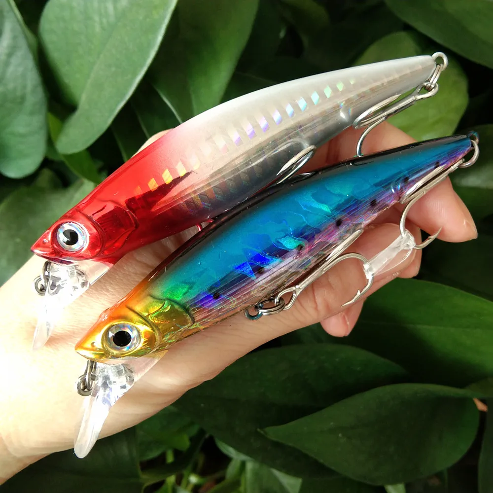 

Swolfy 2pcs 9cm 33g Sinking Minnow Hard Baits Fishing Lures Wobblers Jerk Baits Trout Bass Perch