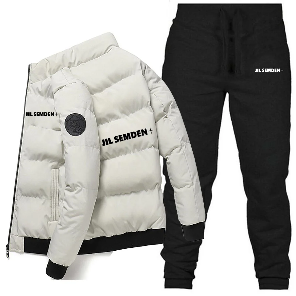 JIL SEMDEN Зимняя повседневная хлопковая куртка с воротником-стойкой комплект брюк