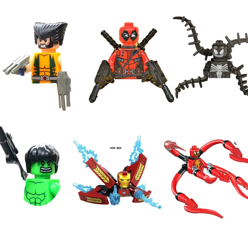 Популярная Трехмерная мини модель супергероя мрамор «сделай сам», набор строительных блоков, сборные игрушки, детский подарок на день рождения, для мальчиков и девочек