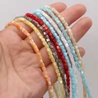 3 5x3 5mm cylindrical beaded natural shell color square bead jewelry makingdiy necklace bracelet accessories gift party deco36cm