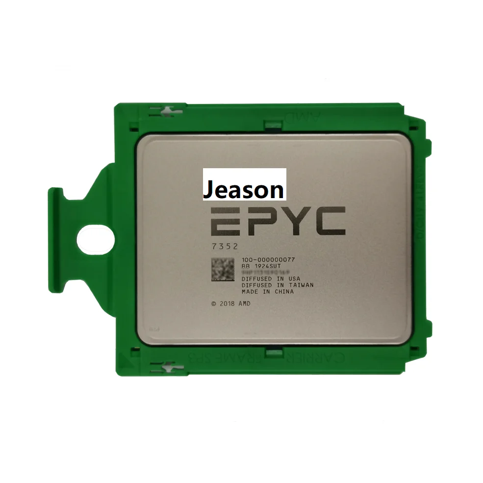 

EPYC 7352 cpu processor 24 cores 48 threads 2.3GHZ up to 3.2GHZ 155w
