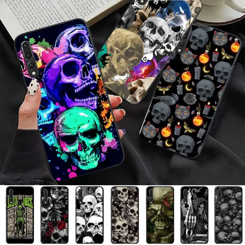

Horror Skull Phone Case for Huawei P30 40 20 10 8 9 lite pro plus Psmart2019