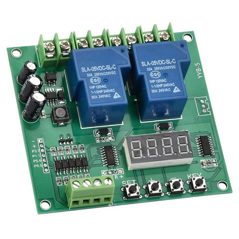 

YYB-5 12V 24V Motor Forward / Reverse Control Board Two Relay Delay Timing Cycle Module Motor Relay Delay Module