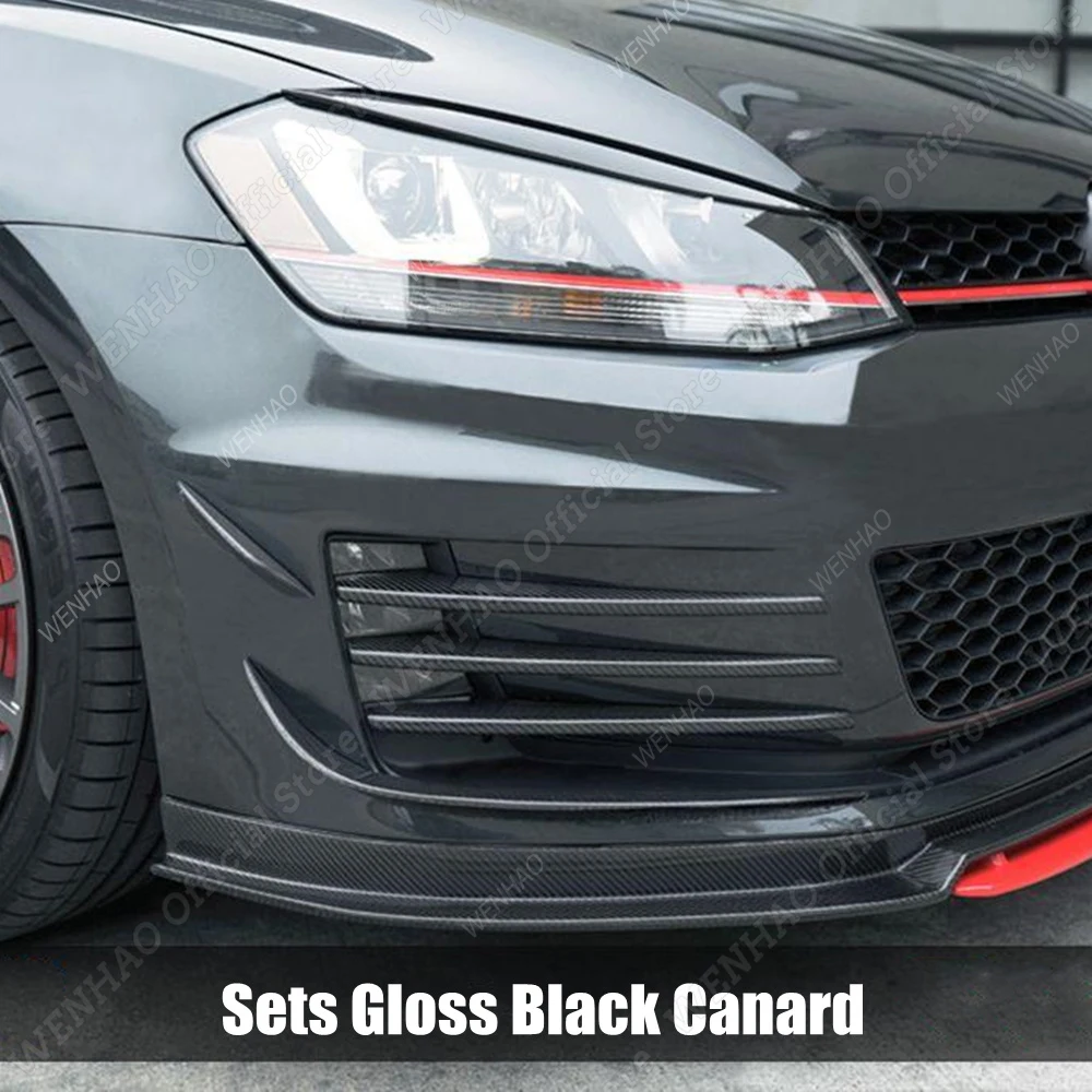 

Front Canard Bumper Lip Flare Mods Fin Racing Splitter for Golf MK7 VII GTI GTD 2012-2017 Performance Clubsport Custom Body Kit