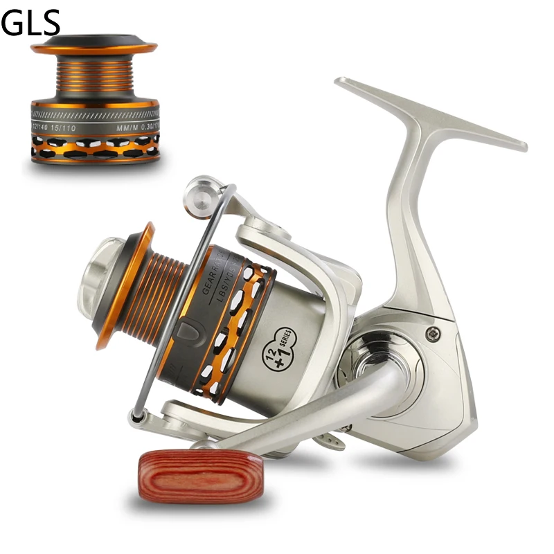 

GLS NEW 1000-7000 Series Gear Ratio 5.2:1 High Speed Spinning Reel Professional Spare spool 12+1BB Fishing Tackles