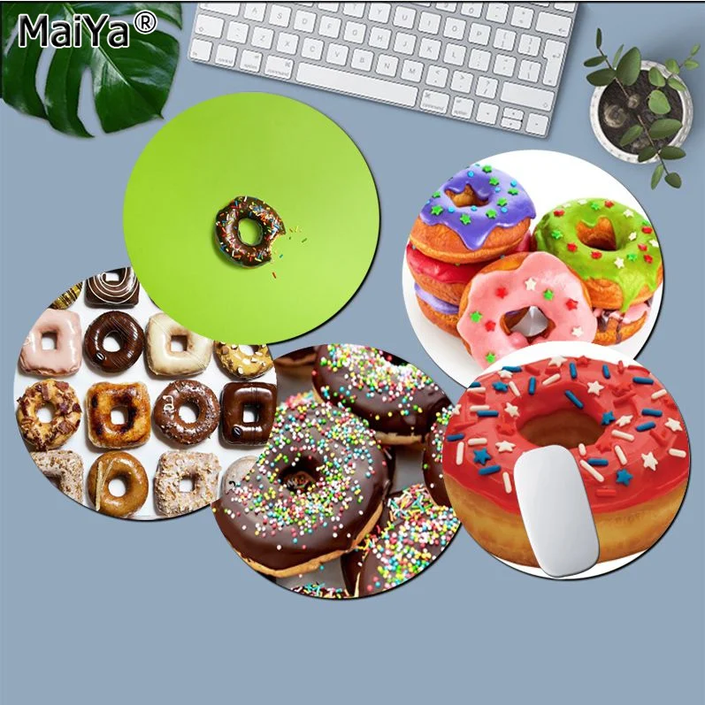 

Doughnut Round Custom Skin Thickened Mouse Pad Oversized Gaming Keyboard Table Mat Desk Set Accessories For PC Gamer Mousemat