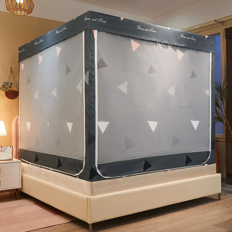 Большое пространство квадратная антимоскитная сетка с рамой 3 двери Блэкаут