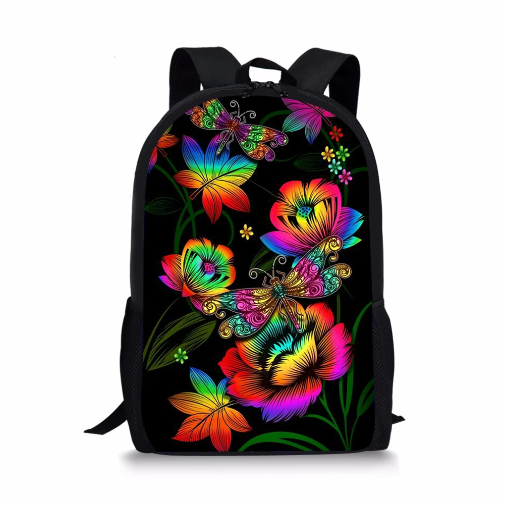 Butterfly Element Printing Pattern School Backpacks Personalized Kids Daypack New Design Rucksack for Teenager