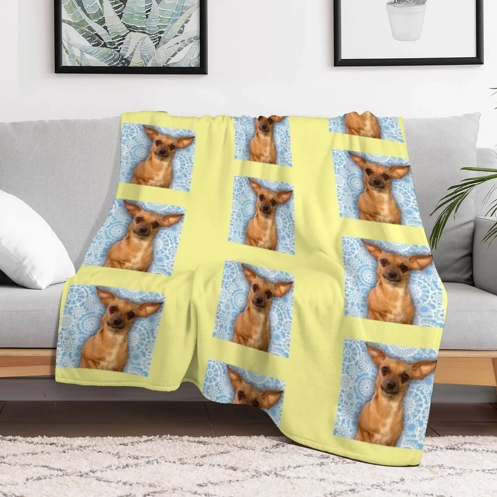 Фото Компактное теплое одеяло Chiweenie для путешествий на автомобиле №2