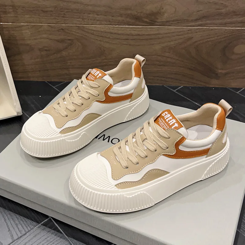 

Большие повседневные туфли, новинка осень-зима 2022, туфли на толстой подошве, женские кожаные туфли на плоской подошве, женские универсальны...