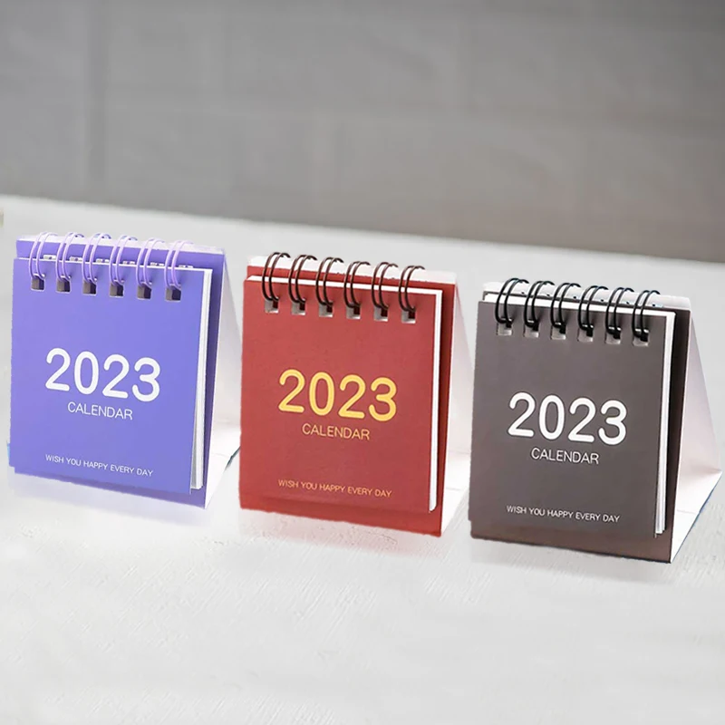 

2023 Mini Desk Calendar Creative Cartoon Desktop Paper Calendar Planner Home Desk Decoration Stationery School Office Ornament