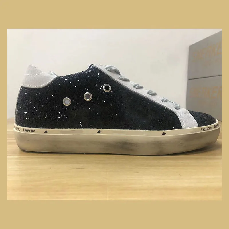 Four Seasons New Inner Heightening Series Leather Sequins Retro Custom Small Dirty Shoes Parent-child Sports Casual Shoes ST32 enlarge