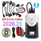 2022 новый Vci Obd2 сканер для Vd DS150E Cdp 2020,23 генератор ключей 2018.R0 Bluetooth для автомобильного диагностического инструмента + 8 шт. автомобильных кабелей