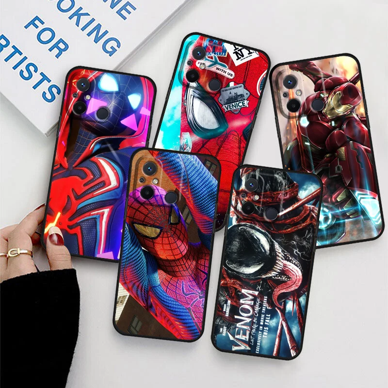 

Marvel Venom SpiderMan For Xiaomi Redmi 12C 11 A1 Plus 10 10X 9T 9C 9C 8 7 6 4G 5G Silicone Soft Black Phone Case Cover Fundas