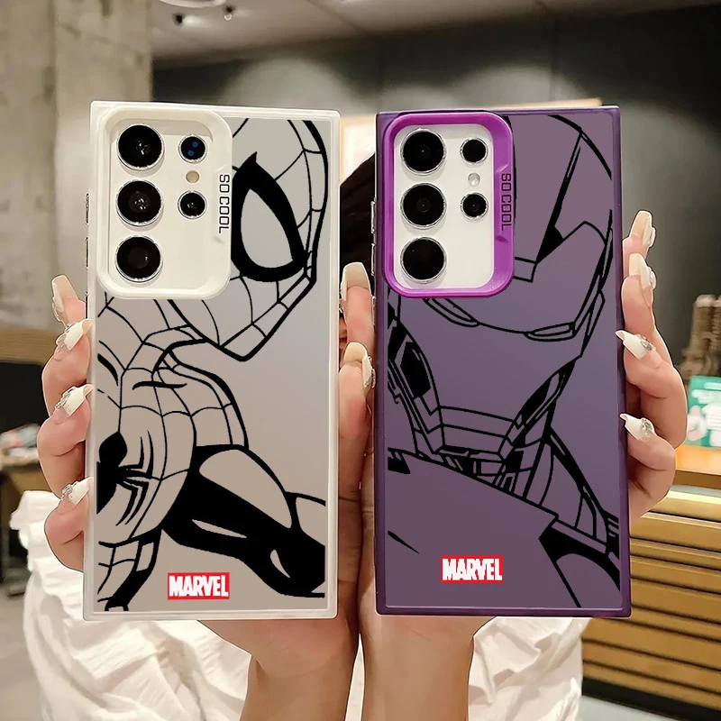 Marvel Железный человек Человек-паук искусство для Samsung A71 A52 A53 A51 A34 A33 A32 A21S A23 A15 A12 A13 A05