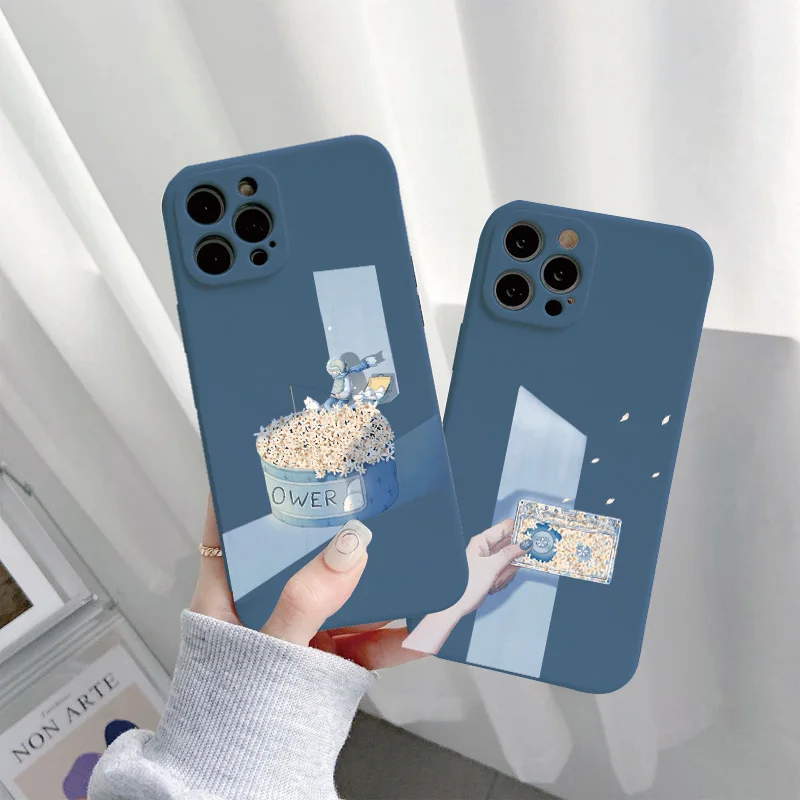 

Creative flower For iPhone SE Case for iPhone 14 13 12 Pro Max Cover Mini chrysanthemum Phone Case for iPhone 11 X XR XS 7 8Plus
