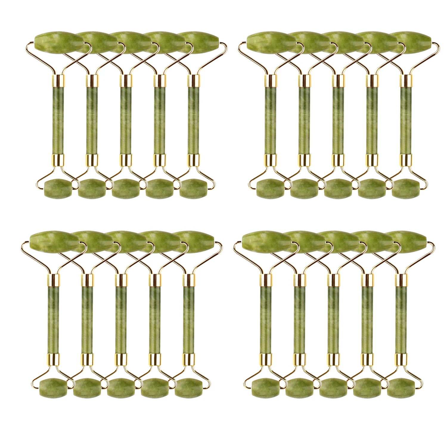 

5/20pcs Face Massager Roller Natural Jade Stone Guasha Facial Lift Eye Massage Skin Relaxation Slimming Beauty Neck Thin Tool