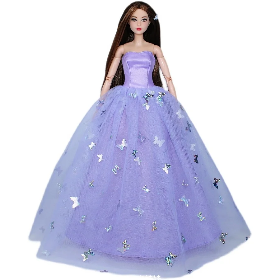 

Doll dress / lace full around evening wedding gown skirt clothing outfit for 30cm barbie BJD Fr2 St OB Xinyi Blythe doll