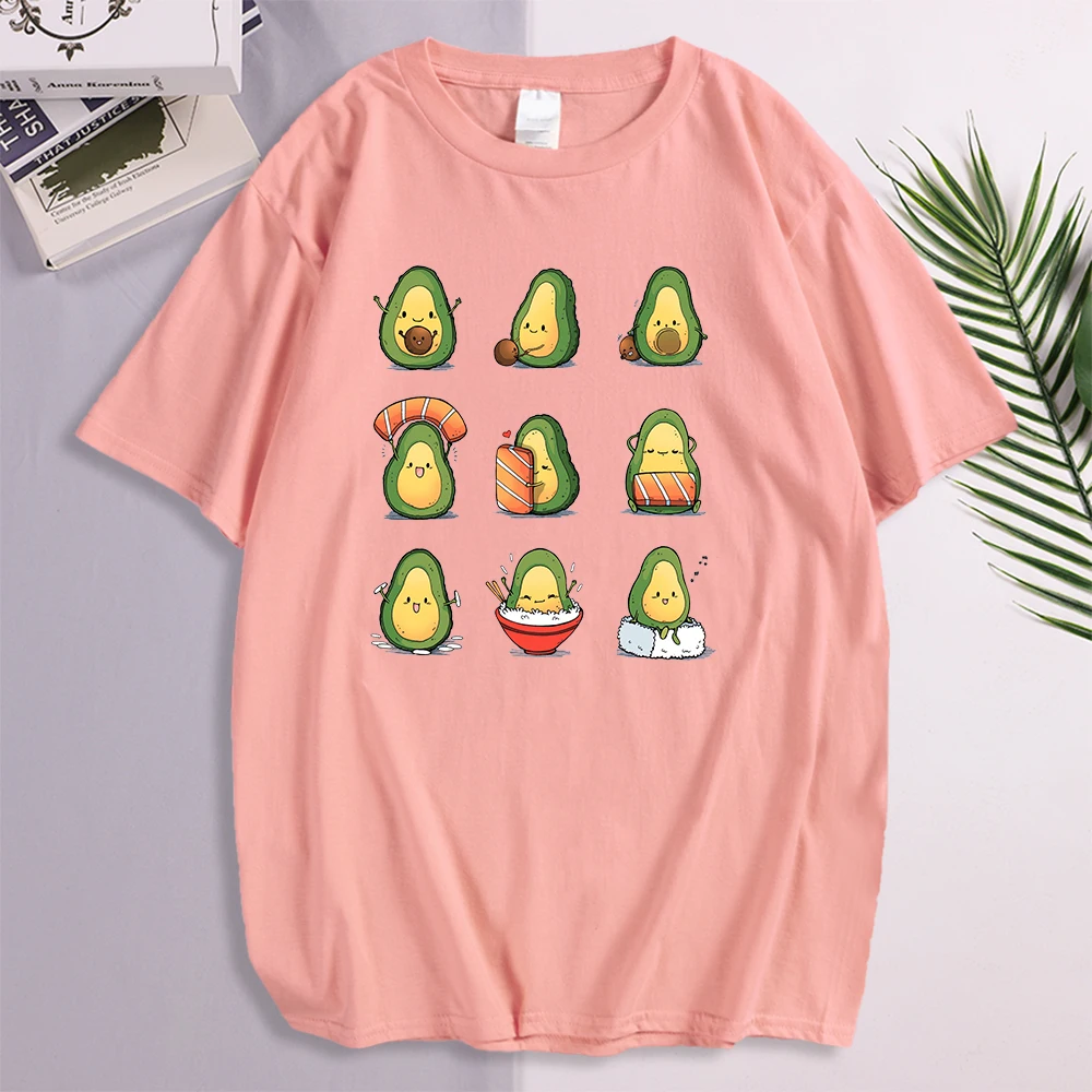 

Футболка мужская с изображением авокадо, милая дышащая Модная рубашка с коротким рукавом, в стиле рок, известный бренд, уличная одежда