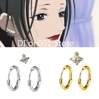3pcsset trendy crystal saturn dangle earrings anime oosaki nana cosplay porps punk planet jewelry pendant lovers gift
