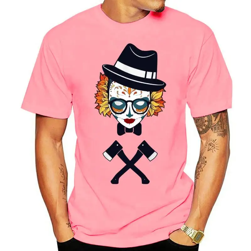 

BNWT TATTOO CLOWN SUGAR SKULL HAT AXES SKULL ADULT T-SHIRT S-XXL Short Sleeve Cheap Sale Cotton T Shirt