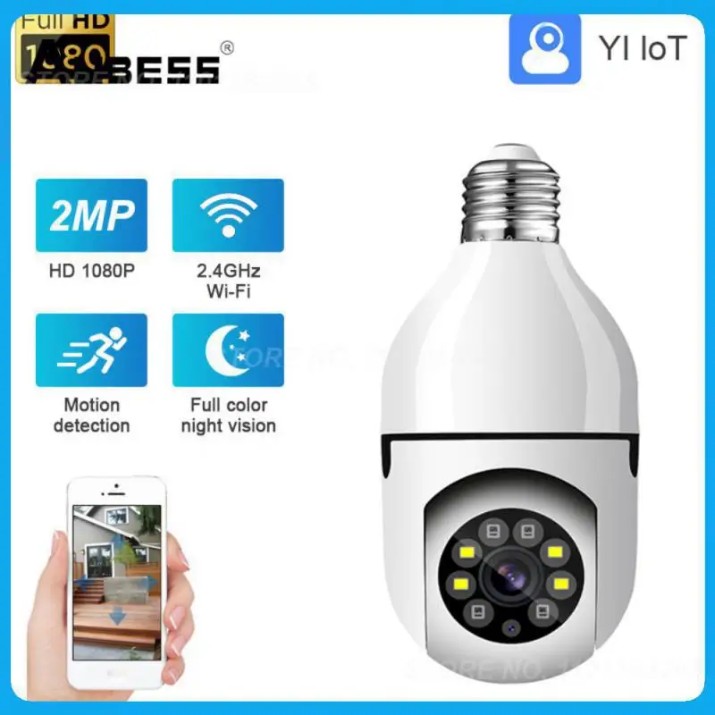 

1080p E27 Ptz Wifi Camera Bulb Full Color Night Camera Automatic Human Tracking Home Security Not Installed