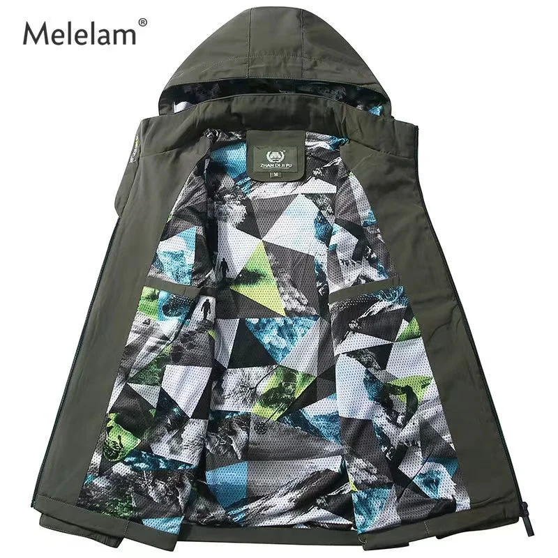 

2021 New Men'S Jacket Spring And Autumn Outdoor Sports Jacket Loose Large Size Windbreaker Hooded Detachable Casual Top
