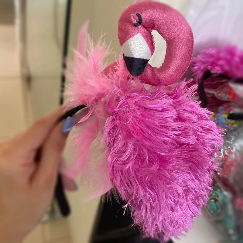 Обруч для волос с тропическим фламинго Гавайской вечеринки украшение дня