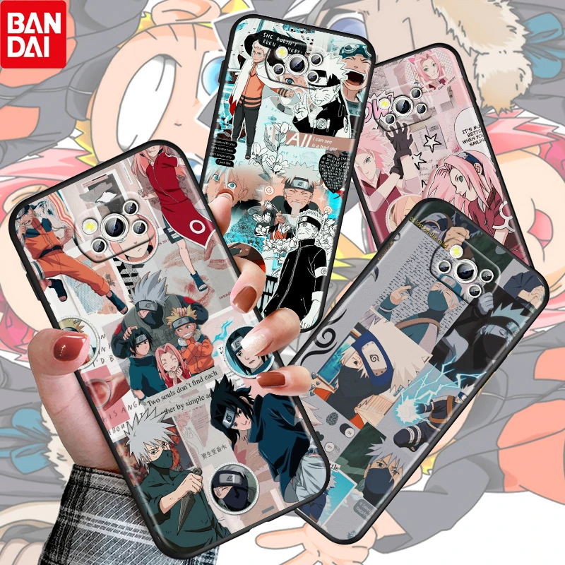 

Anime Cool NARUTO Boys For Xiaomi Poco M4 X3 F3 GT NFC M3 C3 M2 F2 F1 X2 Pro Mi Mix3 Soft Silicone Black Phone Case Cover Fundas