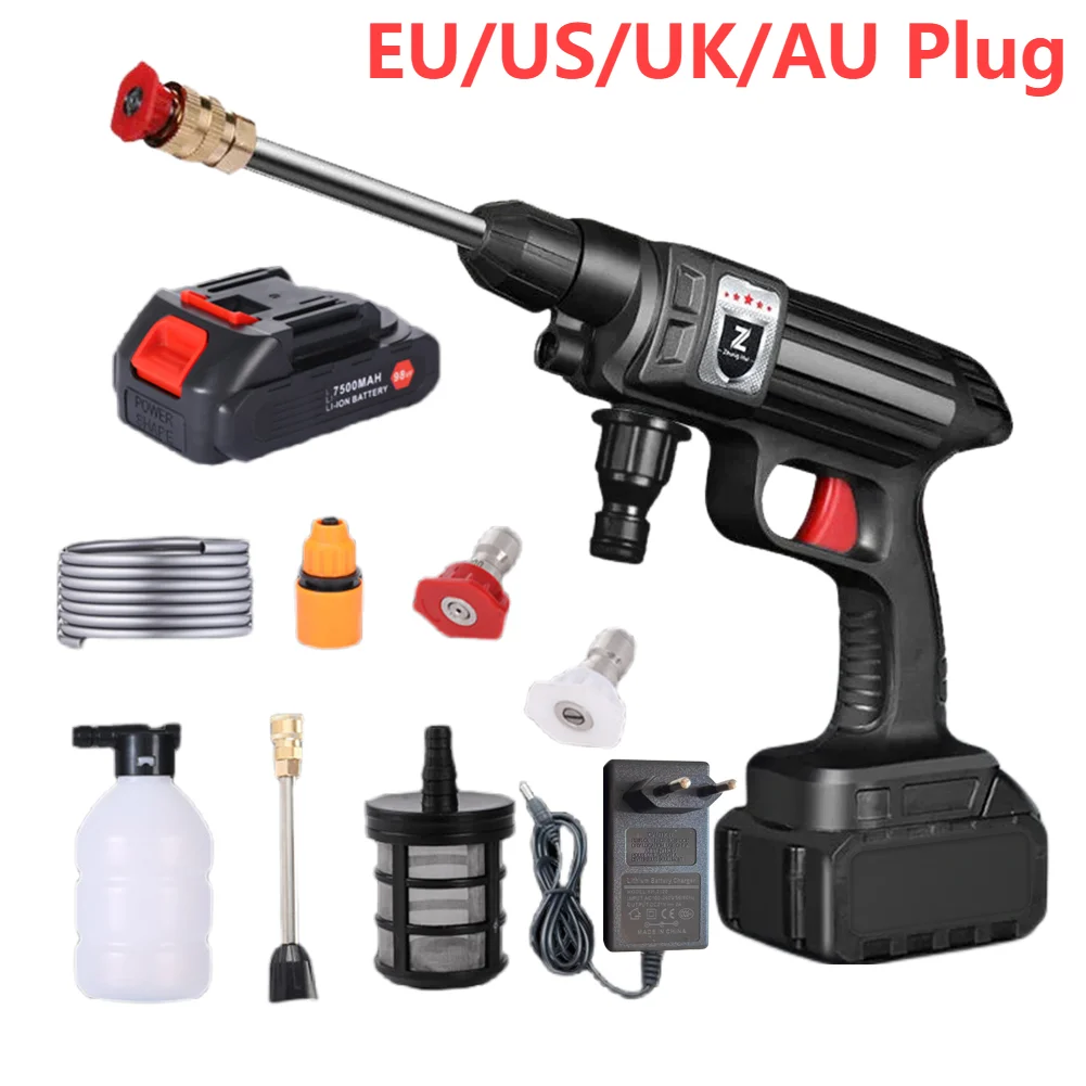 

Пистолет для мойки автомобиля, беспроводной многофункциональный прибор для мойки высокого давления, с распылителем, 30 бар