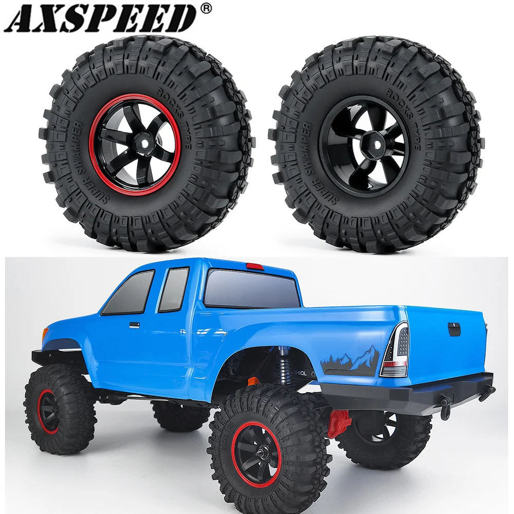 AXSPEED 1 9 &quotколесные стандартные пластиковые ступицы и резиновые шины для Axial SCX10 D90