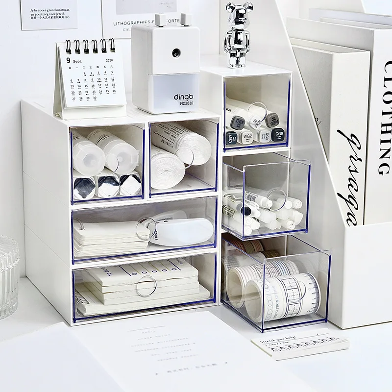 

Kawaii Ins Organizer Desktop Drawer Free Combination Storage Box Plastic Hairpin Makeup Cosmetics Desk Storage Organizer Rack