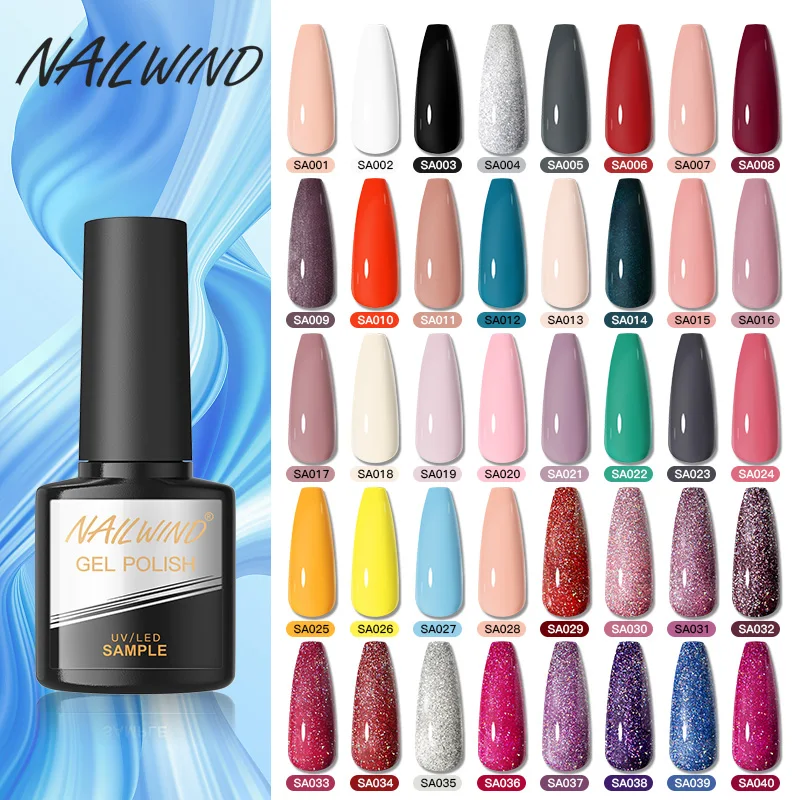 

NAILWIND Semipermanent UV Nail Polish Esmalte Varnish Hybrid Gel Nail Polish Glitter Top Coat Polish Gel Nail Glue Manicure
