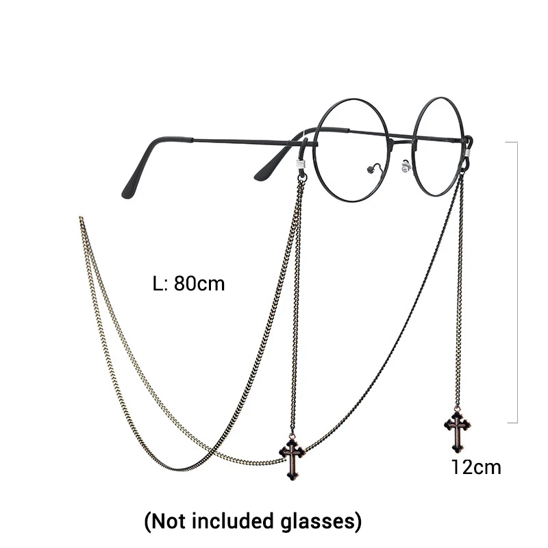 Неоготическая Антискользящая цепочка для очков чтения в стиле панк веревка с