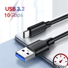 USB3.2 10Gbps Gen2 케이블 USB C 케이블, 데이터 전송 짧은 USB C SSD 케이블 3A 60W QC 3.0 고속 충전 예비 하드 디스크 케이블