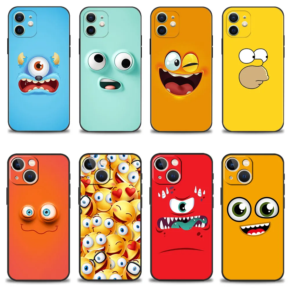 

Shockproof Funny Face For Apple iPhone 12 7 X 13 Pro Max XS 11 14 XR 8 Plus SE 6S SE2022 SE2 5 Mini 6 Phone Cover