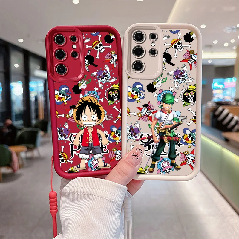 Чехол O-One P-Piecee Eyes с веревкой для Xiaomi 12T 11Lite 14 Poco F5 F4 2 X5 4 3 M3 Redmi 9AC 10AC Prime Funda мягкий