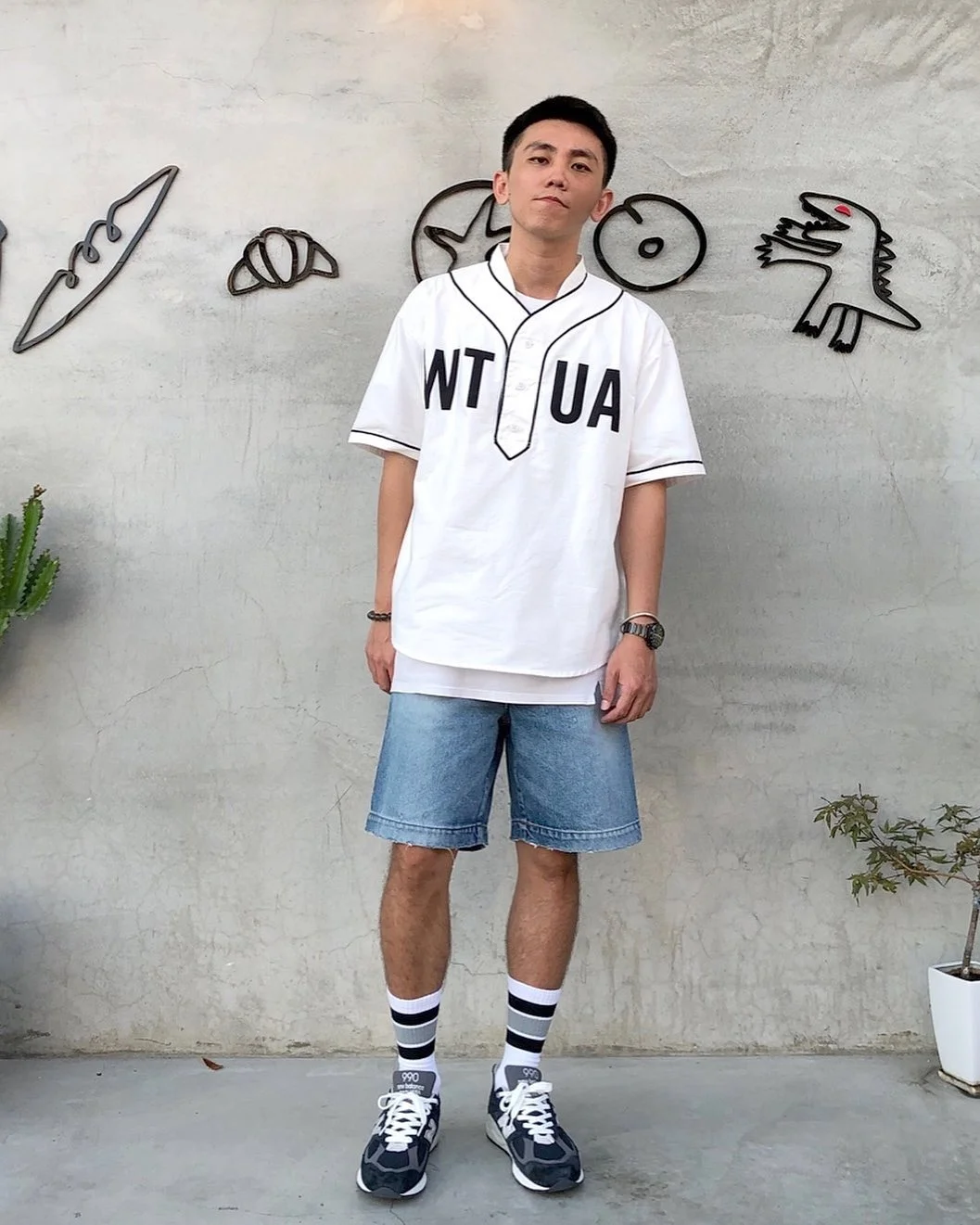 

2023 WTAPS LEAGUE SHIRT COTTON Short Sleeve Baseball T-Shirt TX914